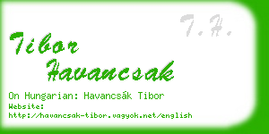 tibor havancsak business card